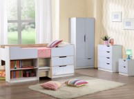 Birlea Paddington 4 Drawer Chest White and Oak Thumbnail