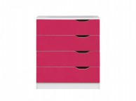 Birlea Paddington 4 Drawer Chest White and Pink Thumbnail