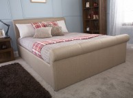 GFW Carolina 4ft6 Double Bronze Fabric Ottoman Bed Frame Thumbnail