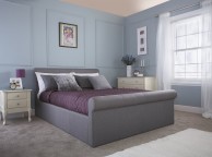 GFW Carolina 5ft Kingsize Silver Fabric Ottoman Bed Frame Thumbnail