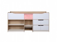 Birlea Paddington Cabin Bed White and Oak Thumbnail