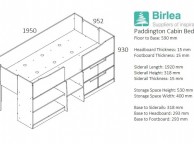 Birlea Paddington Cabin Bed Black and Walnut Thumbnail