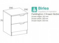 Birlea Paddington 4 PIECE BEDROOM SET White and Blue Thumbnail