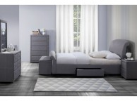 Birlea Sorrento 5 Drawer Chest in Grey Fabric Thumbnail