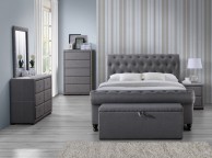 Birlea Sorrento 5 Drawer Chest in Grey Fabric Thumbnail