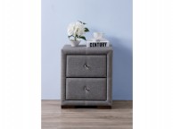 Birlea Sorrento Nightstand in Grey Fabric Thumbnail