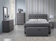 Birlea Sorrento 6 Drawer Dresser in Grey Fabric Thumbnail
