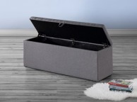 Birlea Sorrento Storage Ottoman in Grey Fabric Thumbnail