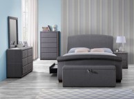 Birlea Sorrento Storage Ottoman in Grey Fabric Thumbnail