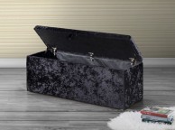 Birlea Tuscany Storage Ottoman in Black Fabric Thumbnail