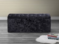 Birlea Tuscany Storage Ottoman in Black Fabric Thumbnail