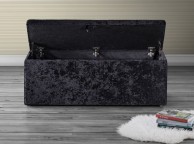 Birlea Tuscany Storage Ottoman in Black Fabric Thumbnail