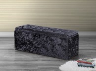 Birlea Tuscany Storage Ottoman in Black Fabric Thumbnail