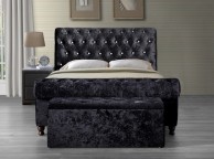 Birlea Tuscany Storage Ottoman in Black Fabric Thumbnail