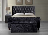 Birlea Bordeaux 6ft Super Kingsize Black Fabric Bed Frame Thumbnail