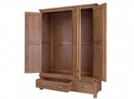 GFW Bowthorpe Oak 3 Door 2 Drawer Wardrobe Thumbnail