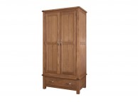 GFW Bowthorpe Oak 2 Door 1 Drawer Wardrobe Thumbnail