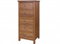 GFW Bowthorpe Oak 5 Drawer Chest Thumbnail