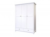 GFW Toulouse White 3 Door 2 Drawer Wardrobe Thumbnail