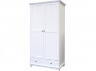 GFW Toulouse White 2 Door 1 Drawer Wardrobe Thumbnail