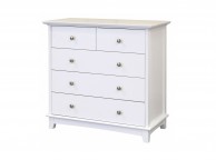 GFW Toulouse White 3 Plus 2 Drawer Chest Thumbnail