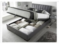 Kaydian Lanchester 4ft6 Double Grey Fabric Ottoman Storage Bed Thumbnail