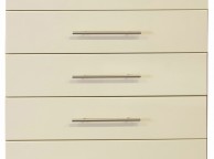 GFW Keswick 5 Drawer Cream Gloss Chest Thumbnail