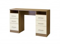 GFW Keswick Cream Gloss Twin Pedestal Dressing Table Thumbnail