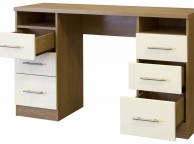 GFW Keswick Cream Gloss Twin Pedestal Dressing Table Thumbnail