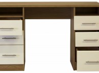 GFW Keswick Cream Gloss Twin Pedestal Dressing Table Thumbnail