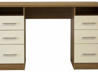 GFW Keswick Cream Gloss Twin Pedestal Dressing Table Thumbnail