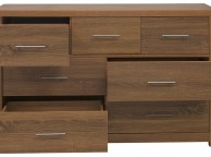 GFW Havana 4 Plus 3 Drawer Oak Finish Chest Thumbnail
