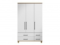 KT Halo Gloss White 3 Door Gents Wardrobe Thumbnail