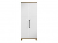 KT Halo Gloss White 2 Door Wardrobe Thumbnail