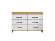 KT Halo Gloss White 6 Drawer Chest Thumbnail