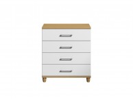 KT Halo Gloss White 4 Drawer Chest Thumbnail
