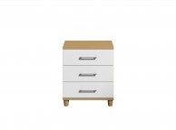KT Halo Gloss White 3 Drawer Wide Chest Thumbnail