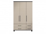 KT Halo Gloss Pale Grey 3 Door Gents Wardrobe Thumbnail