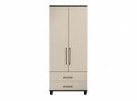 KT Halo Gloss Pale Grey 2 Door Gents Wardrobe Thumbnail