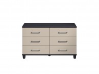 KT Halo Gloss Pale Grey 6 Drawer Chest Thumbnail