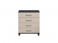 KT Halo Gloss Pale Grey 4 Drawer Chest Thumbnail