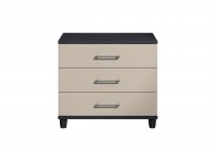 KT Halo Gloss Pale Grey 3 Drawer Large Chest Thumbnail