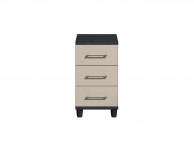 KT Halo Gloss Pale Grey 3 Drawer Narrow Chest Thumbnail