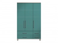 KT Halo Gloss Lagoon 3 Door Gents Wardrobe Thumbnail