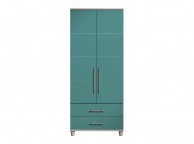 KT Halo Gloss Lagoon 2 Door Gents Wardrobe Thumbnail