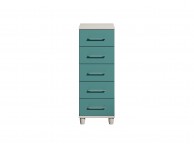 KT Halo Gloss Lagoon 5 Drawer Narrow Chest Thumbnail