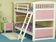 Sweet Dreams Ruby Pink Wooden Bunk Bed Thumbnail