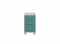 KT Halo Gloss Lagoon 3 Drawer Narrow Chest Thumbnail