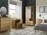 KT Deco Oak 3 Drawer Narrow Chest Thumbnail