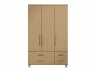 KT Deco Oak 3 Door Gents Wardrobe Thumbnail